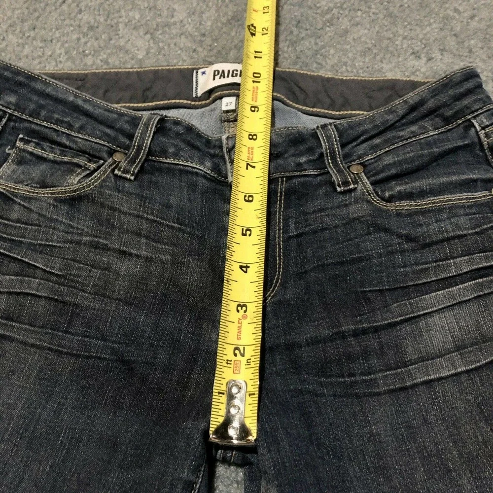 Paige Jeans 27 Skyline Straight Dark Blue Low Rise 30 Inseam Women’s - Picture 8 of 11